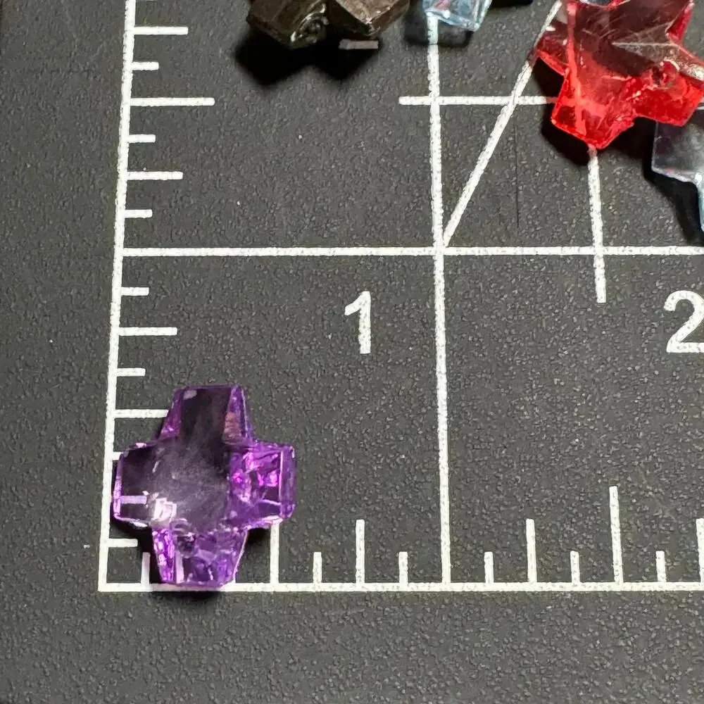 Lot of Clear Multicolor Acrylic Cross Beads Jewelry Making Charms Craft Supplies